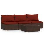 Garten-Lounge-Set (4-teilig) 3013629-2 Braun - Rot - Rotbraun