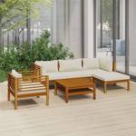 Garten-Lounge-Set Weiß - Massivholz - Holzart/Dekor - 65 x 35 x 65 cm