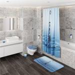 Seifenspender und WC Bürste Tropfen Blau - Kunststoff - 7 x 17 x 7 cm