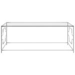 Couchtisch D500 Silber - Glas - 60 x 45 x 120 cm