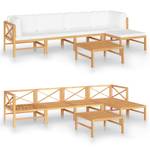 Garten-Lounge-Set (6-teilig) 3011651-17 Weiß - Holzwerkstoff - Holzart/Dekor - 63 x 30 x 63 cm