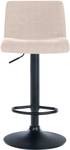 Tabouret de bar Branford Lot de 2 Crème - Textile