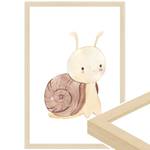 Schnecke gerahmtes Poster 40 x 60 cm