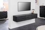 Sideboard WAVE Schwarz - Massivholz - Holzart/Dekor - 160 x 30 x 38 cm