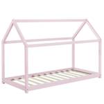 Kinderbett Netstal mit Matratze Pink - Massivholz - 200 x 142 x 90 cm