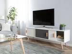 Meuble TV INDIANA Marron - Gris - Blanc - Bois manufacturé - 160 x 55 x 40 cm