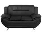 2-Sitzer Sofa LEIRA Schwarz - Silber