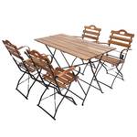 Biergarten-Set J40 Braun - Metall - Holzart/Dekor - Holz teilmassiv - 120 x 88 x 60 cm