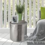 Beistelltisch rund Tunis silber 40x45cm Silber - Metall - 40 x 45 x 40 cm