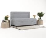 Boxspringbett Demi Grau - H3 - Tiefe: 90 cm