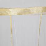 Baldachin, weiß-golden, Polyester Weiß - Textil - 1 x 230 x 40 cm