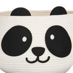 Corbeille de rangement enfants Panda Noir - Blanc - Textile - 35 x 25 x 35 cm