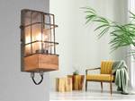 flammig Holz Wandlampe Gitterlampe mit 1
