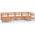 Gartenmöbel Set (6-teilig) 3010628 Braun - Massivholz - Holzart/Dekor - 64 x 63 x 64 cm