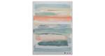 Tableau peint Colours of Sunrise Blanc - Bois massif - Textile - 75 x 100 x 4 cm