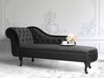 Chaiselongue NIMES Schwarz - Armlehne davorstehend rechts - Ecke davorstehend links - Textil