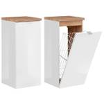 Badmöbel Set mit Doppel-Waschtisch Weiß - Holzwerkstoff - 195 x 190 x 48 cm