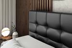 Boxspringbett BERO Hochglanz Schwarz - 200 x 111 cm - H4