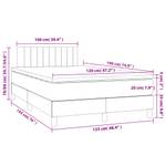 Boxspringbett 3017290-19 Dunkelgrau - 123 x 193 cm