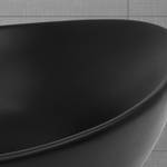Waschbecken Oval 59x38x19 cm schwarz Schwarz - Keramik - 19 x 38 x 59 cm