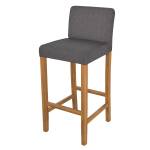 Tabouret de bar Havane (Lot de 2) Gris - Textile - 44 x 99 x 47 cm