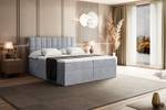 Boxspringbett MIAMI Grau - Breite: 200 cm - H4