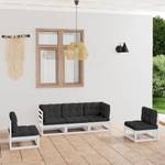 Salon de jardin (lot de 5) 3009893-2 Anthracite - Blanc