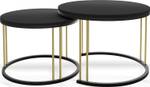 Couchtisch Rivan Gold 2er-Set Schwarz