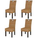 Esszimmerstühle 4er Set D8615 Braun - Rattan - 96 x 46 x 57 cm