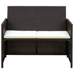 Garten-Sofagarnitur Braun - Polyrattan - 40 x 38 x 70 cm