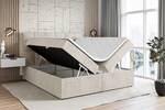 Boxspringbett mit Topper APO Ecru - Breite: 200 cm - H3