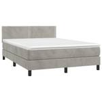 Boxspringbett 3017268-5 Hellgrau - 144 x 193 cm