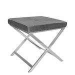 Schemel Doubleks serie Luxury Grau - Metall - 47 x 45 x 47 cm