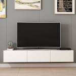 Meuble TV Rigel Blanc - Bois manufacturé - 32 x 30 x 180 cm