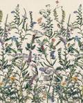 Fototapete Flowering Herbs 611618 Naturfaser - Textil - 200 x 250 x 250 cm