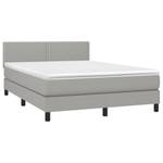 Boxspringbett 3017287-7 Hellgrau - 144 x 193 cm