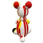 Statuette nounours balloon H13 cm Rouge - Porcelaine - 8 x 13 x 8 cm