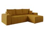 Ecksofa Malaga L Cord Gelb - Ecke davorstehend rechts