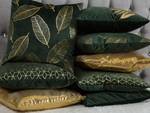 Kissen 2er Set FERN Gold - Grün - Textil - 45 x 12 x 45 cm