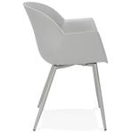 Fauteuil KELLY Gris - Métal - 60 x 85 x 60 cm