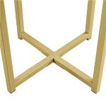 Beistelltisch Runde Gestell Gold - Holzwerkstoff - 41 x 61 x 41 cm