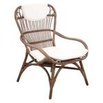 Fauteuil en rotin gris vintage Marron - Rotin - 74 x 95 x 80 cm