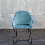 Chaise de salle à manger ZINA Bleu - Textile - 53 x 87 x 57 cm