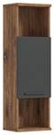 Armoire haute Ramon Gris - En partie en bois massif - 35 x 112 x 25 cm