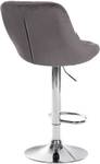 Tabouret de bar Lazio Lot de 2 Gris - Argenté