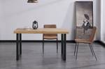 Table à manger NORDISH, chêne massif Marron - Bois manufacturé - 80 x 76 x 140 cm