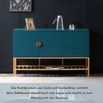 Sideboard Eos Ⅳ Blau - Holzwerkstoff - Metall - 39 x 82 x 130 cm