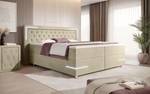 Boxspringbett Carlotta - LED, Stauraum Beige - Breite: 200 cm - H4