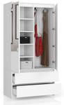 Kleiderschrank S90 2T 2S CLP Weiß