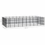 Outdoor Hundezwinger 3097994 Schwarz - Metall - 480 x 200 x 960 cm